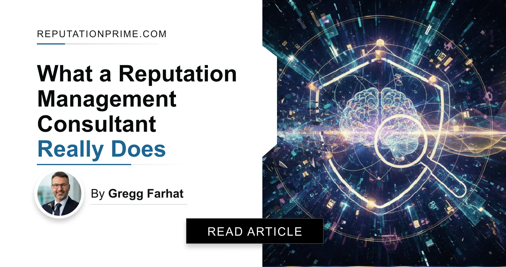 Strategic role of a reputation management consultant