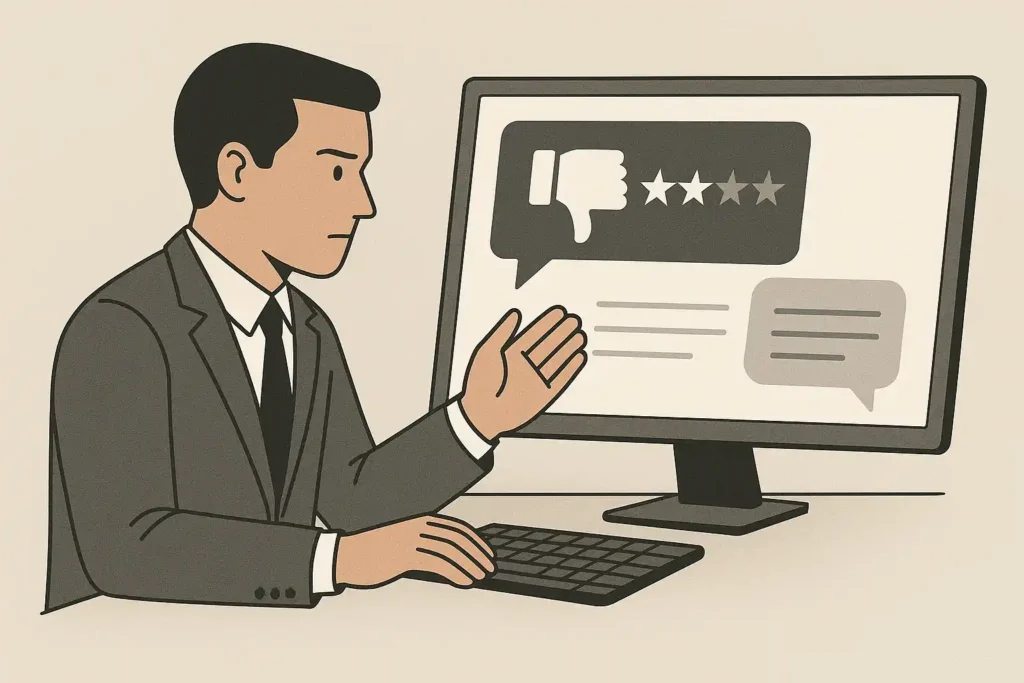 Managing negative reviews