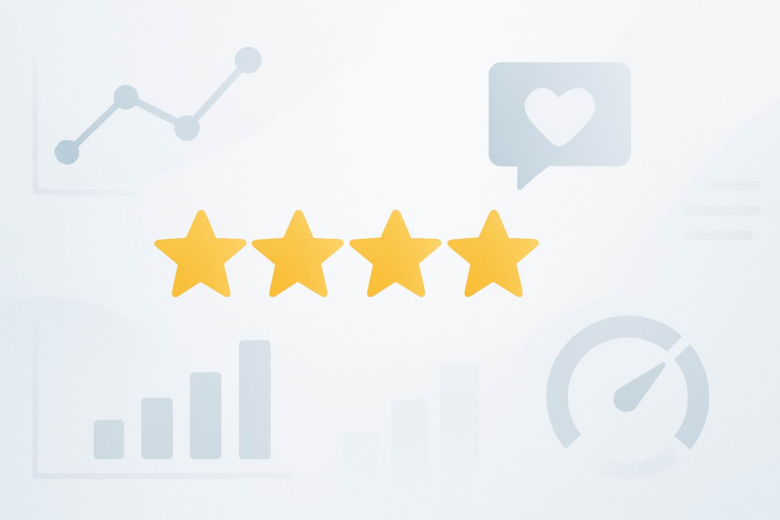 Customer feedback software interface with review trends and performance monitoring.