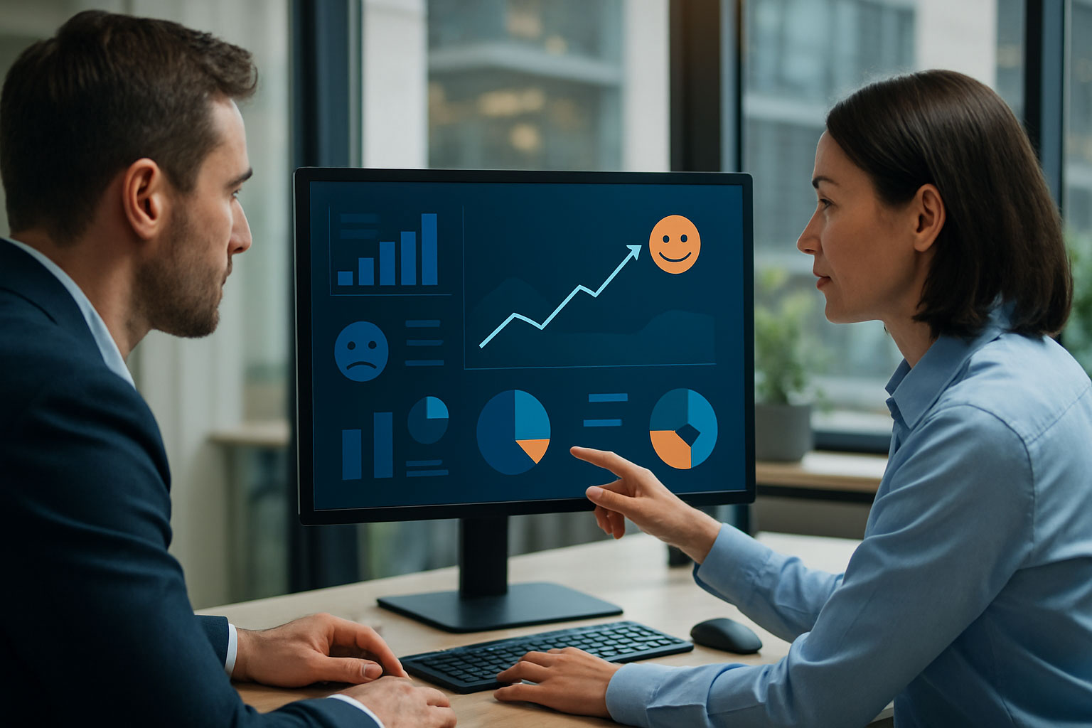 Visualization of a sentiment analysis model that uses natural language processing and machine learning to classify text data into positive, negative, or neutral sentiment, supporting brand reputation monitoring, product feedback evaluation, and customer satisfaction improvements.