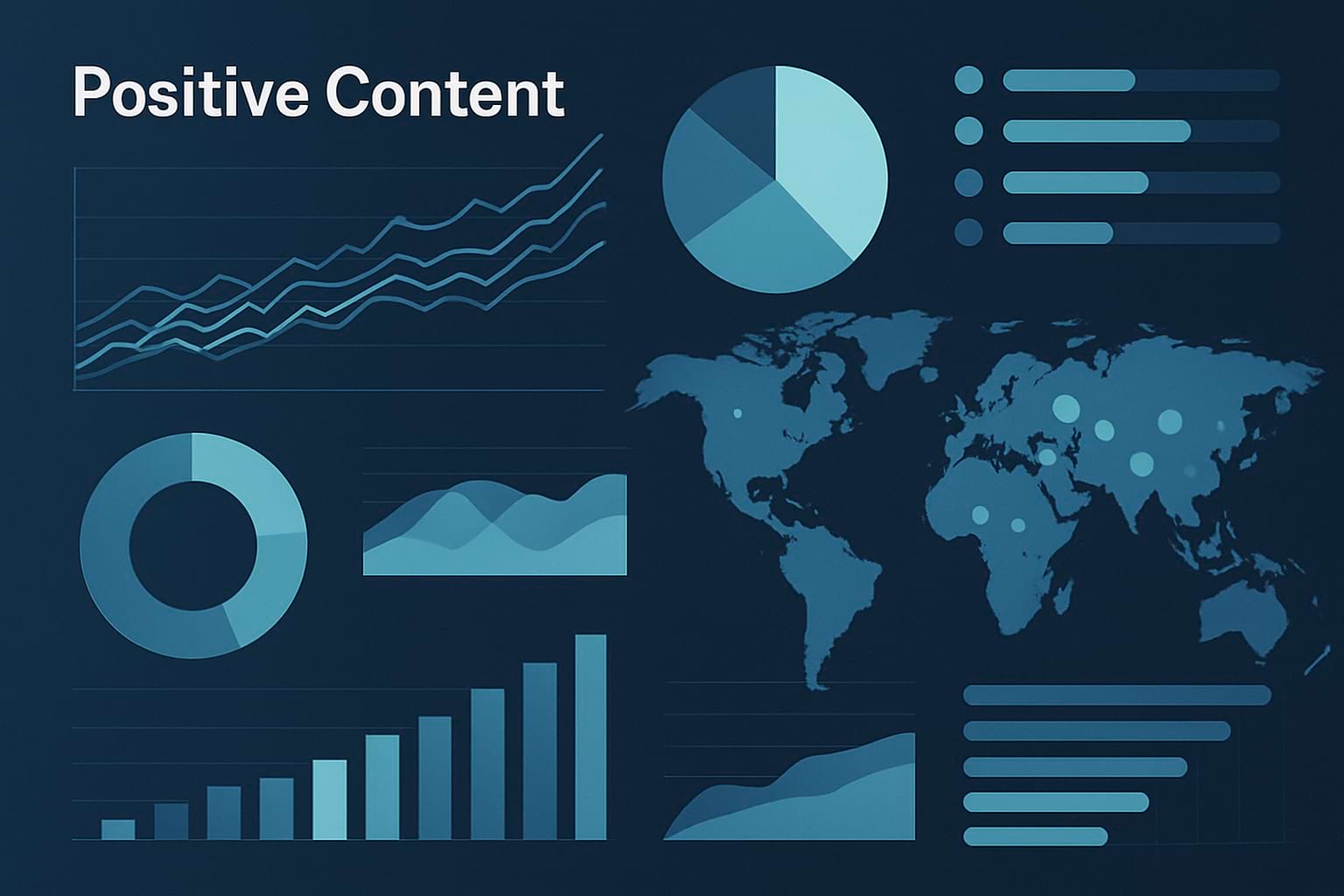 Positive articles approach visualizing multi-platform growth and strengthening brand credibility through consistent digital publishing.