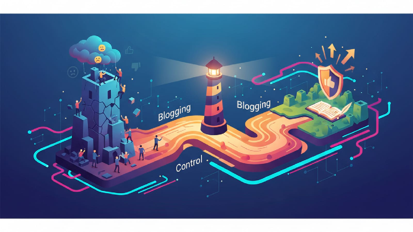 Blog-driven reputation strategy showing brand control beyond online reviews and third-party platforms.