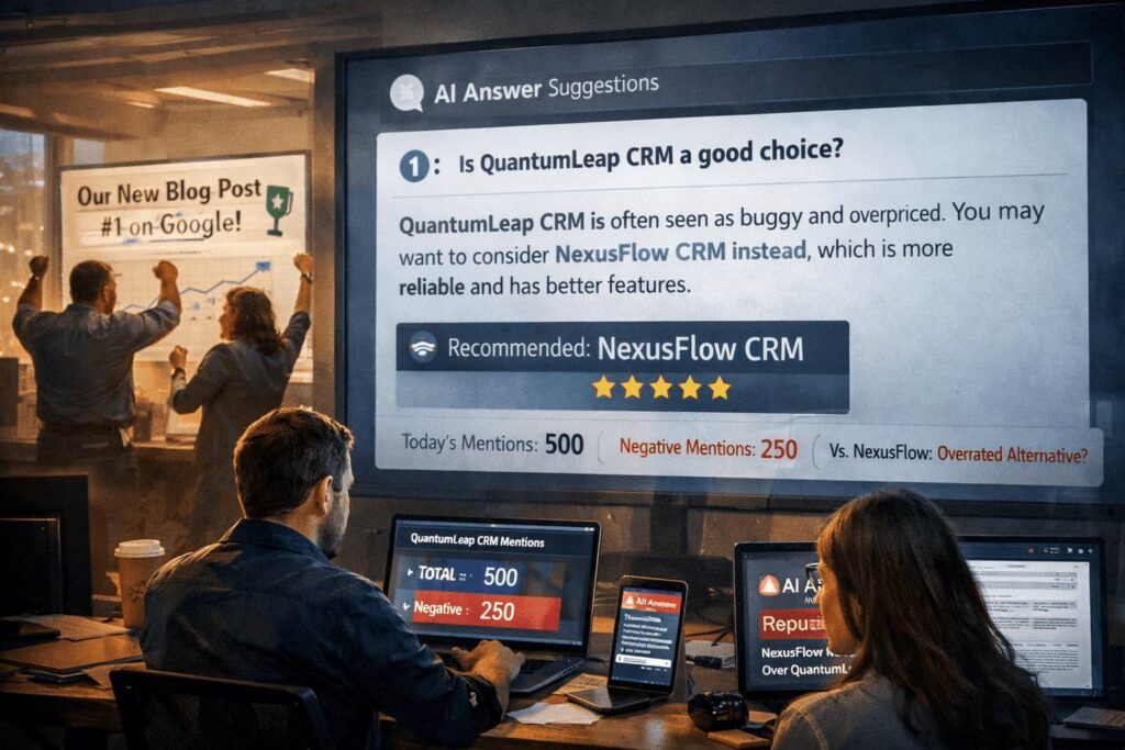 AI answer engines shape brand perception by influencing how products are mentioned and compared.