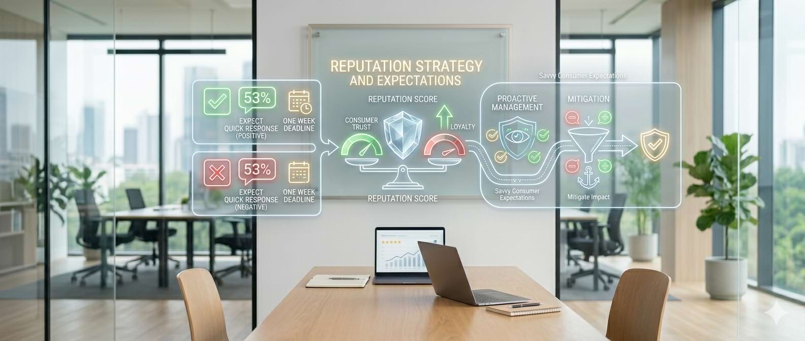 Consumer expectations require brands to respond to reviews quickly to protect reputation scores.