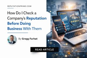 Check a company’s reputation through reviews, ratings, social media, and verified records.