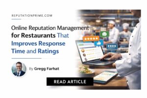 Restaurant online reputation management improves review response time, ratings, and diner trust.