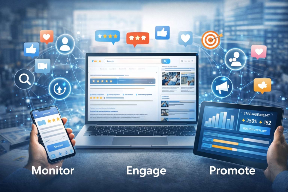 A strong online presence improves brand trust, visibility, and digital marketing performance.