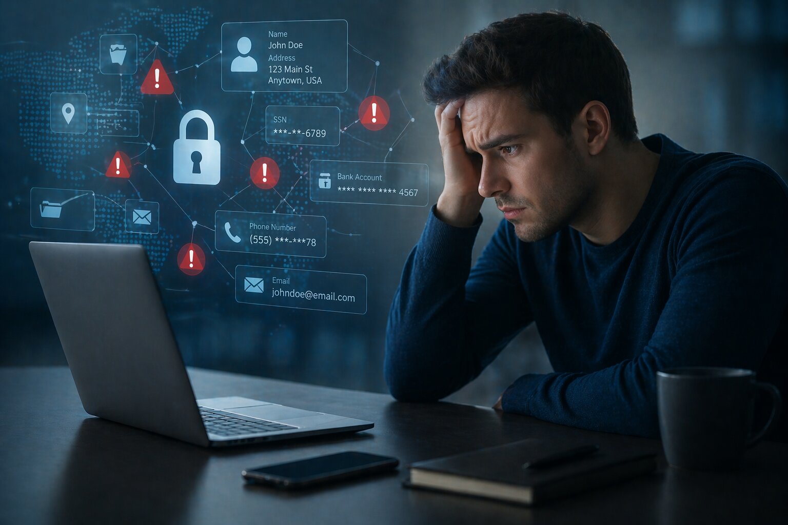 Delaying online presence checks increases risk of identity theft, data exposure, and privacy threats.