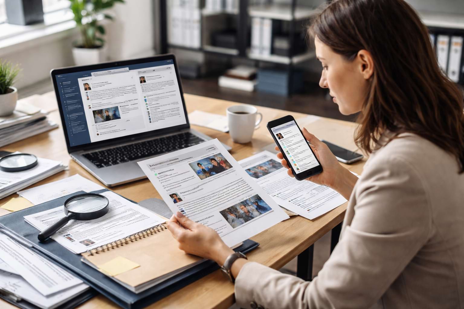 Identify reputation threats by documenting defamatory statements, sources, and supporting evidence.