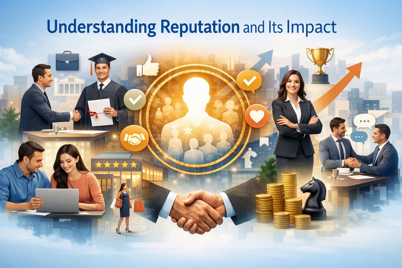 Reputation influences trust, opportunities, customer decisions, and competitive advantage.