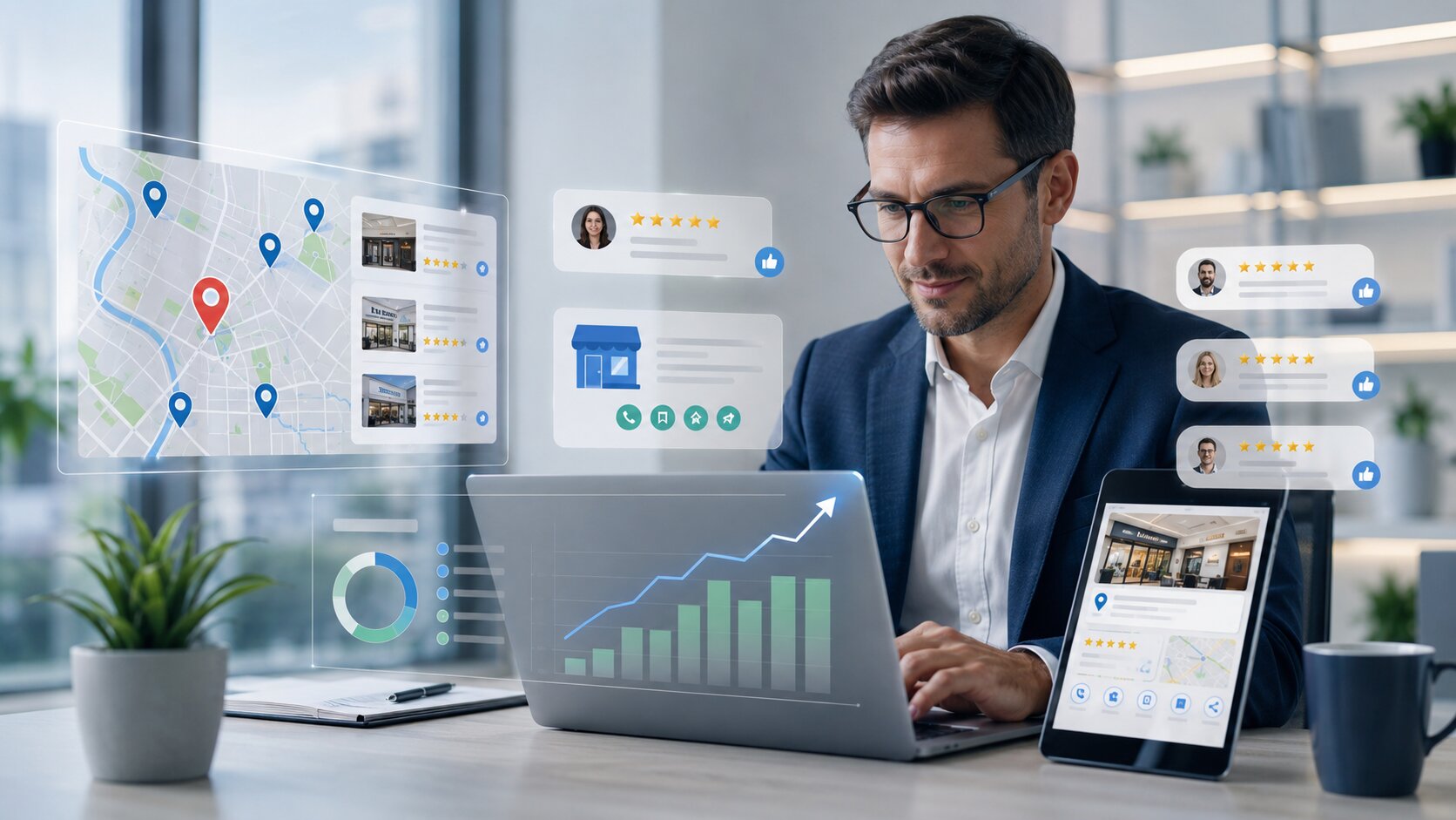Local SEO and reputation management improve brand visibility through accurate listings, positive reviews, and stronger local rankings.