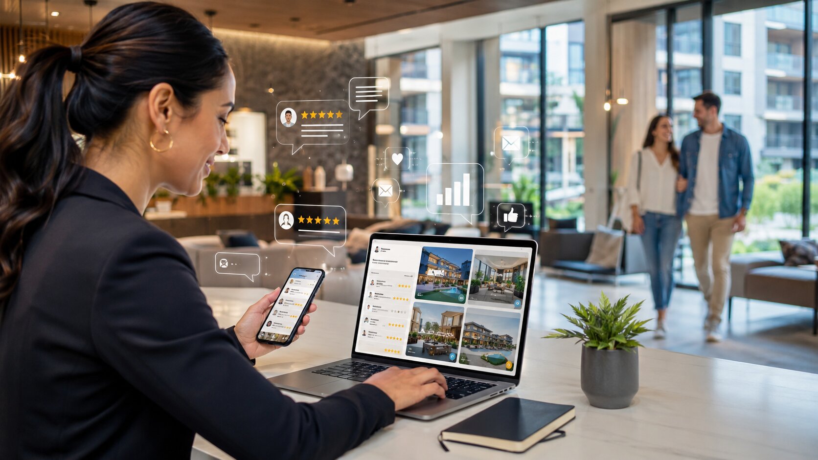 Positive reviews support apartment marketing efforts by building trust, increasing engagement, and improving multifamily lead conversions.