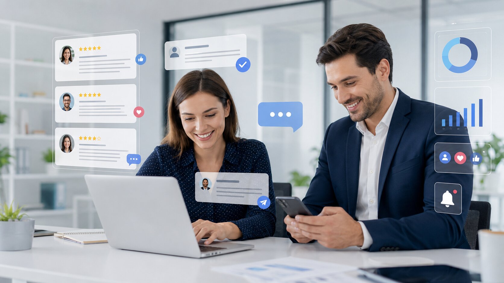 Online credibility management builds trust by monitoring reviews, responding to feedback, and maintaining an accurate brand presence. Online credibility management builds trust by monitoring reviews, responding to feedback, and maintaining an accurate brand presence.