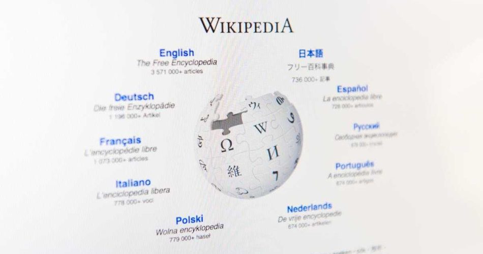 Wikipedia Toronto, Canada - March 6, 2011: Close up of Wikipedia's main page on an LCD computer monitor. Wikipedia is a collaborative, web-based encyclopedia.